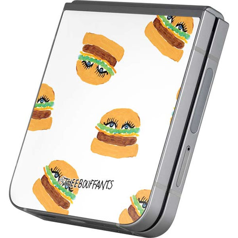 Bouffants and Broken Hearts Cute Burgers Galaxy Z Flip6 Skin